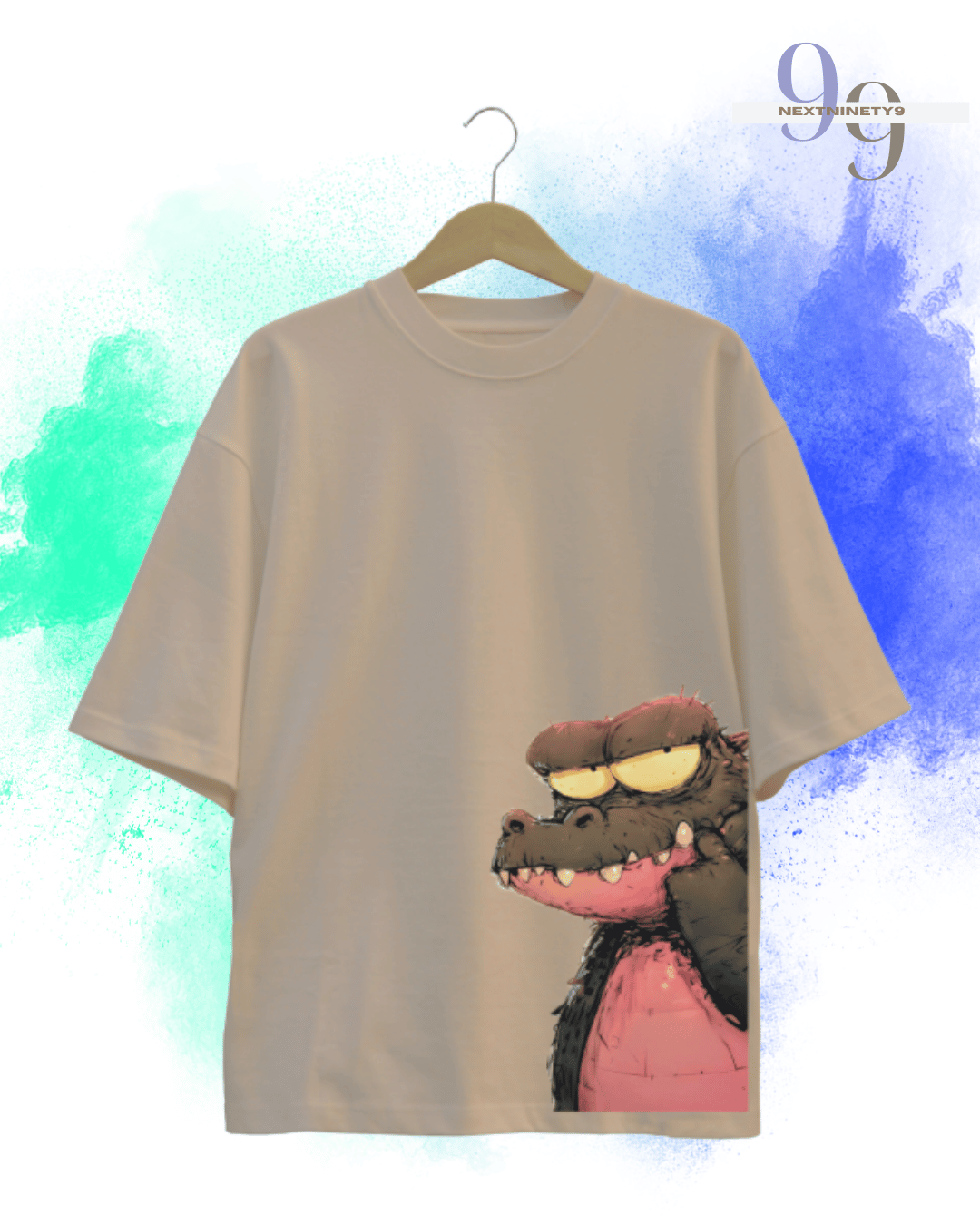 Angry Gorilla: Clean Look Oversized Solid T-shirt