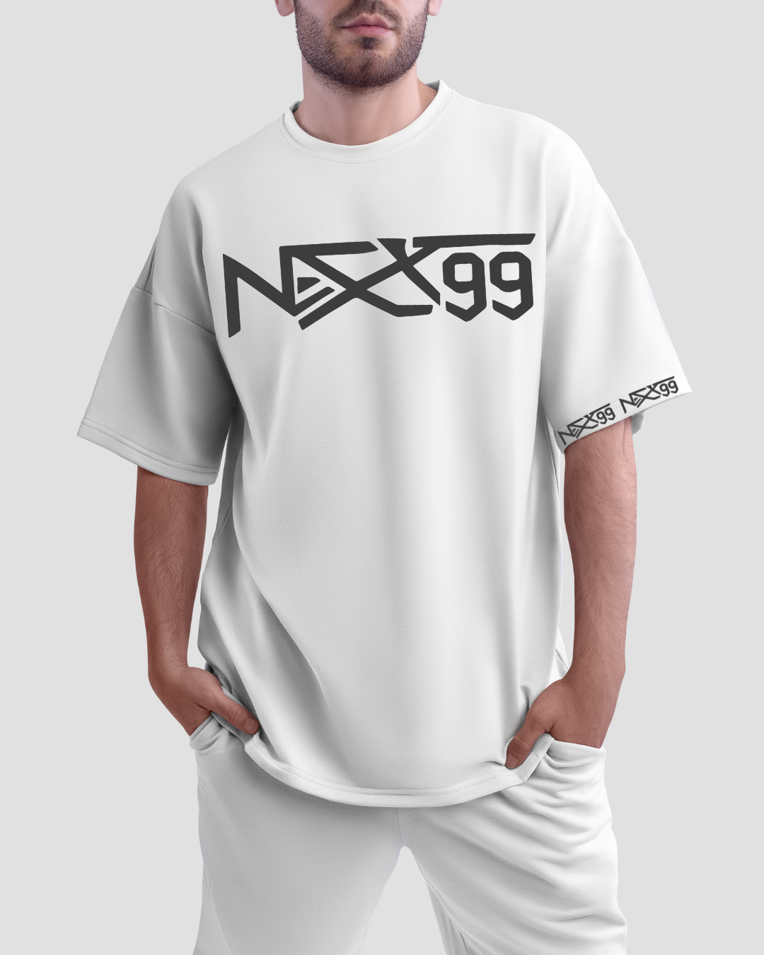 Nextninety9:Clean Look Oversized Solid T-shirt
